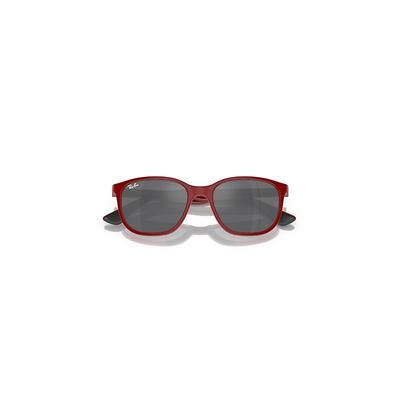 Ray-Ban Rb9078s Kids Bio-based Sunglasses Red On Black Frame Silver Lenses 48-16