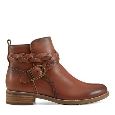 Womens Bootie Shoe | Bootie Shoes | earth® Nicole Round Toe Stacked Heel Casual Booties | Size 7 | Earth Shoes