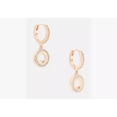 Kate Spade Spot The Spade Pave Huggies, Rose Gold