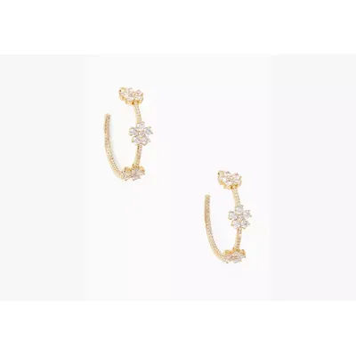Kate Spade Gleaming Gardenia Flower Hoops, gold