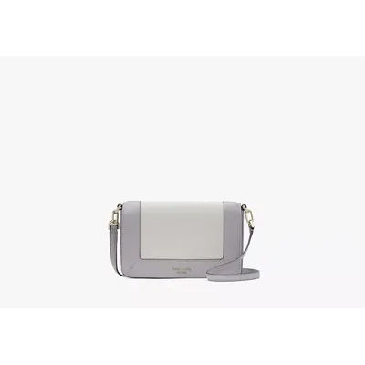 Kate Spade Lena Colorblock Mini Flap Crossbody, gray
