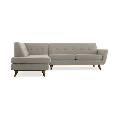Hughes Sectional with Bumper Cody Sandstone Right Beige/White Mid-Century Modern