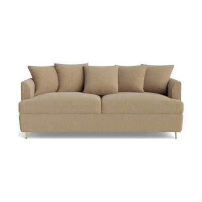 Aime Sleeper Sofa Bubbly Cream Soda Standard Foam Beige/White Mid-Century Modern