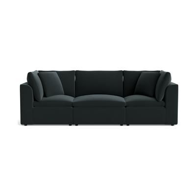 Bryant Petite Modular Sofa Royale Gunmetal Black Modern