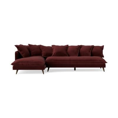 Denna Sectional Banks Currant Left Red Modern