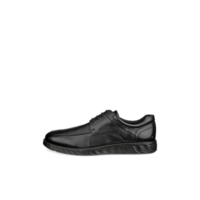 ECCO S Lite Hybrid - Men's Leather Apron Derby Shoe - Black