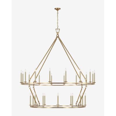 Darlana Two-Tiered Ring Chandelier Antique-Burnished Brass/Grande