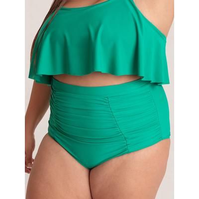Shapermint Essentials High-Waisted Control Bikini Bottom Shapewear Dark Mint M