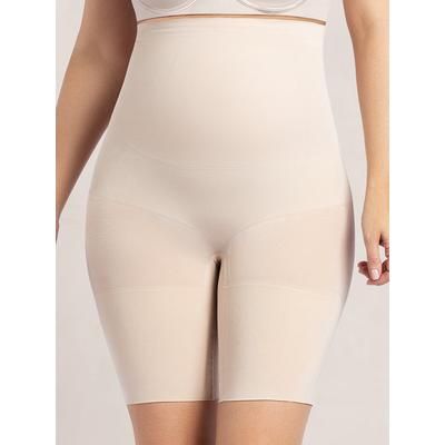 Curveez Comfort Evolution High Waist Thigh Slimmer Shapewear Beige S