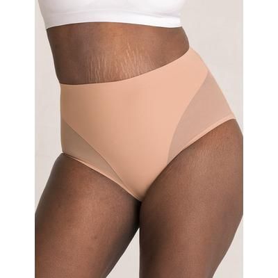 Shapermint Essentials Everyday Empower Mesh Shaper Panty Shapewear Latte 2XL