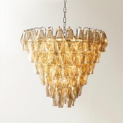Cosima Glass Chandelier | Champagne | Z Gallerie | 25.5"D x 23"H | Blown glass & Iron frame