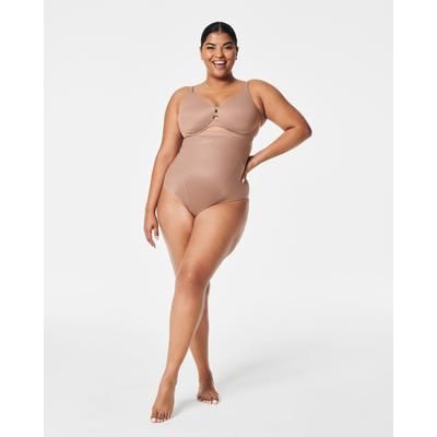 Spanx Women's SPANXshape® Invisible High-Waisted Thong in Cafe Au Lait