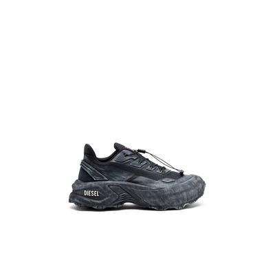 Diesel - D-Cage-Distressed chunky sneakers in ripstop - Sneakers - Man - Black