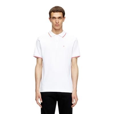 Diesel - Polo shirt with micro Diesel embroidery - Polos - Man - White