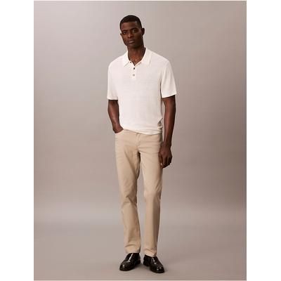 Calvin Klein Men's Slim Move 5-Pocket Pant in Plaza Taupe 53% Cotton/43% Polyester/4% Elastane
