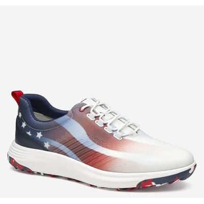 Johnston & Murphy Men's Amherst GL1 Sport Hybrid - Red/White/Blue Coated Knit - Size 10.5 - M