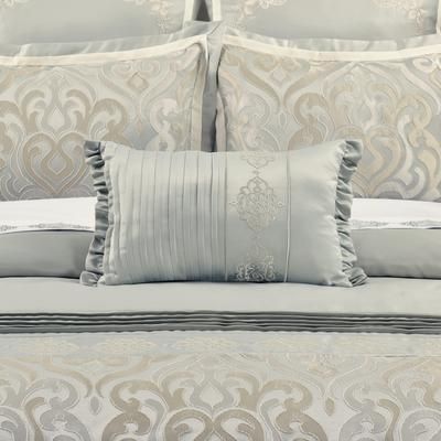 Royal Court Calmfield Boudoir Decorative Throw Pillow, Aqua