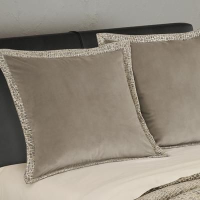J. Queen New York Habitat Euro Sham, Pewter
