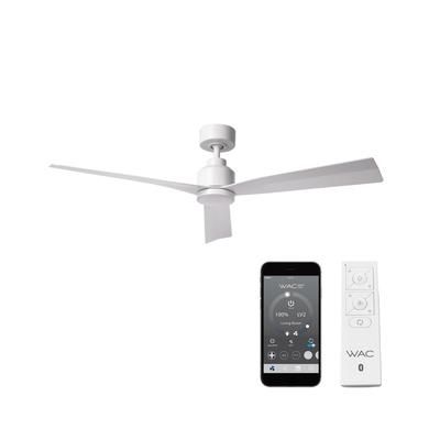 Wac Lighting Smart Fans Clean 52 in Indoor or Outdoor Smart Home Ceiling Fan - Matte White