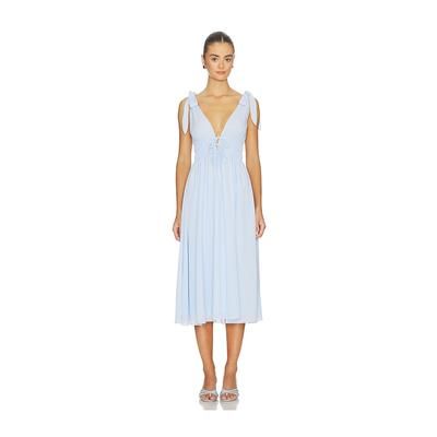 Tularosa Adrienne Midi Dress in Slate. - size XL (also in XS, XXS, S, M, L)
