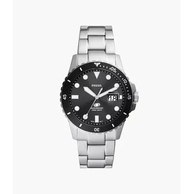 Fossil Blue Dive Three-Hand Date Stainless Steel Watch