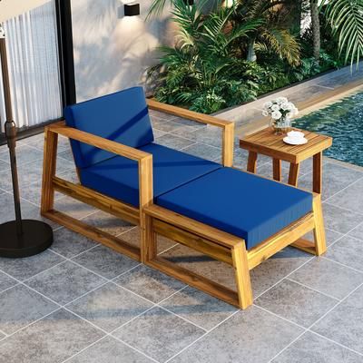 LUXEYARD Piece Bohemian Outdoor Furniture Set with Lounge Chairs Glass Top Side Table Handwoven Rope Powder Coated Steel Frame Waterproof Cushions