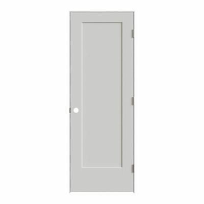 Masonite 28-in x 80-in Primed Solid Core 1-panel Right Hand MDF Single Prehung Interior Door one_size in White | 642245