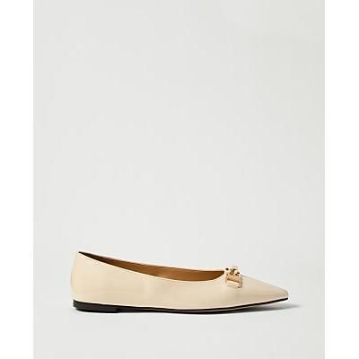 Ann Taylor Hardware Embellished Patent Flat