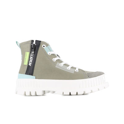 Palladiumboots Womens Pallashock Backzip 2 Vetiver High Top Sneaker