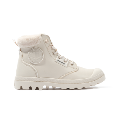Palladiumboots Womens Pampa Hi Snow Warm Almond Milk High Top Boot