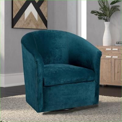 Watnature Eden Sky Blue Swivel Accent Chair Upholstered Comfortable Chair Seating for Living Room Bedroom Home Office Adults one_size | ECVOUAY31N5P