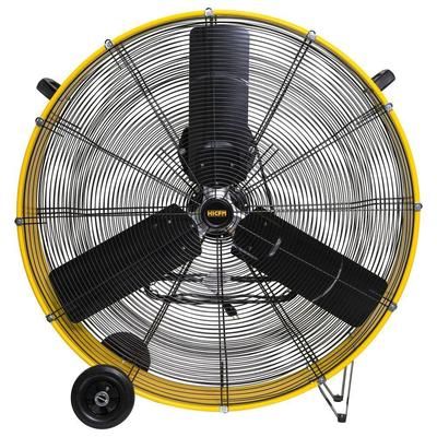 HICFM 36 in. Yellow Heavy Duty Barrel Drum Fan, 21000 CFM, DC Brushless Motor, UL Listed, Workshop and Garage Use