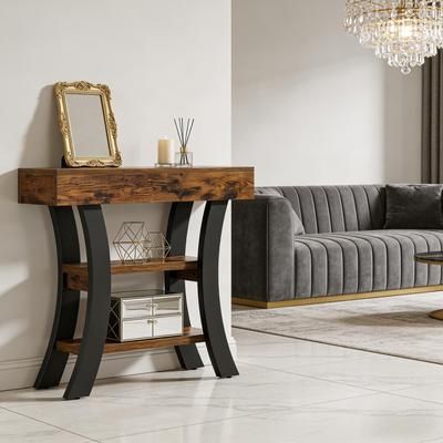 Blisstyle Sofa Table Stable Console Table Entryway Table Farmhouse Long Console Tables Decor for Entryway Living Room With Storage Behind Couch | CT20