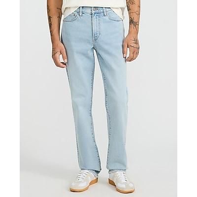 Express Men's Straight Light Wash Jeans in Blue, size: W32 L30