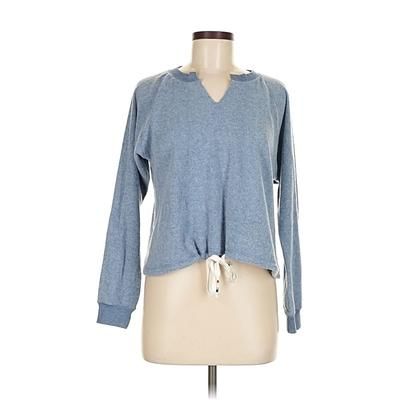 Revival Pullover Sweater: Blue Tops - Size Medium
