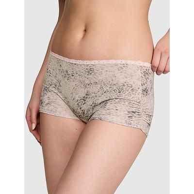 Cotton Dorm Boyshort Panty, Print, Xxl - Women's Panties - PINK