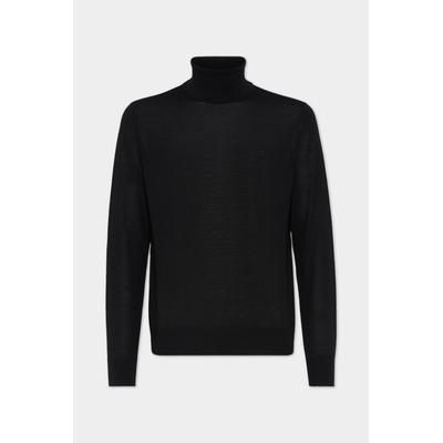 D2 - D2 Wool Turtleneck, Man, Black, Size: M