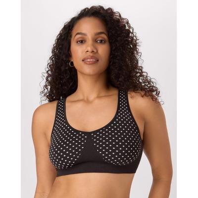 Bali One Smooth U Support Bralette 1Yjj Black W/White Dot 31223 XL