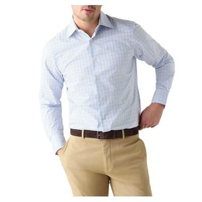 Robert Talbott Madison Check Light Weight Poplin Shirt in Contemporary Fit - Blue Multi