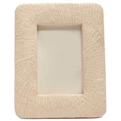 Pigeon And Poodle Ancona Coastal Beach Natural Woven Rattan Picture Frame - 4x6