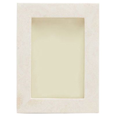 Pigeon And Poodle Bethany Hollywood Regency White Clamshell Picture Frame - 4x6