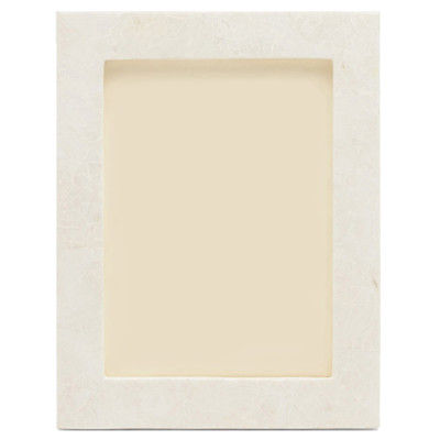 Pigeon And Poodle Bethany Hollywood Regency White Clamshell Picture Frame - 5x7