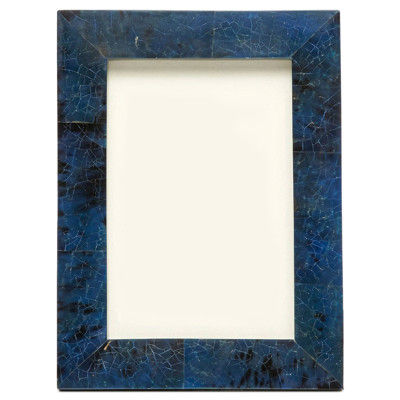 Pigeon And Poodle Colmar Coastal Beach Dark Blue Pen Shell Picture Frame - 4x6