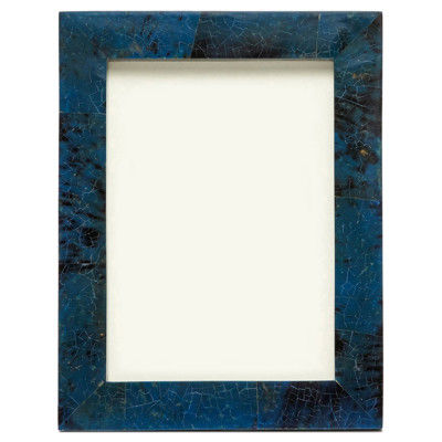 Pigeon And Poodle Colmar Coastal Beach Dark Blue Pen Shell Picture Frame - 5x7