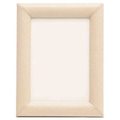 Pigeon And Poodle Eton Modern Classic Cream Leather Picture Frame - 5x7