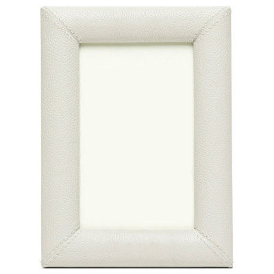 Pigeon And Poodle Eton Modern Classic Light Grey Leather Picture Frame - 4x6