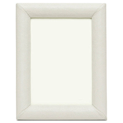 Pigeon And Poodle Eton Modern Classic Light Grey Leather Picture Frame - 5x7