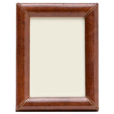 Pigeon And Poodle Eton Modern Classic Tobacco Leather Picture Frame - 5x7
