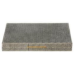 Pigeon and Poodle Bailey Modern Brown Candy Striped Backgammon Game Set - Large