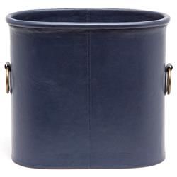Pigeon and Poodle Ogden Modern Classic Navy Leather Magazine Holder